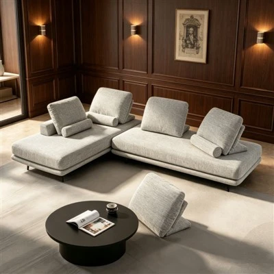 Moderne linstoff stue sofa