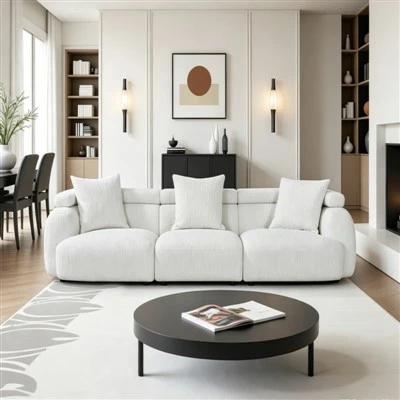 Nordic Cotton Stoff Stue Sofa